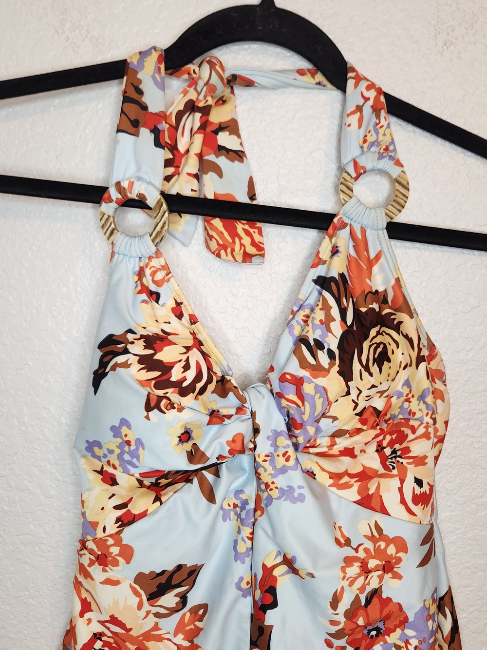 Antonio Melani blue floral tankini set skort 2 piece swimsuit S - Picture 10 of 16